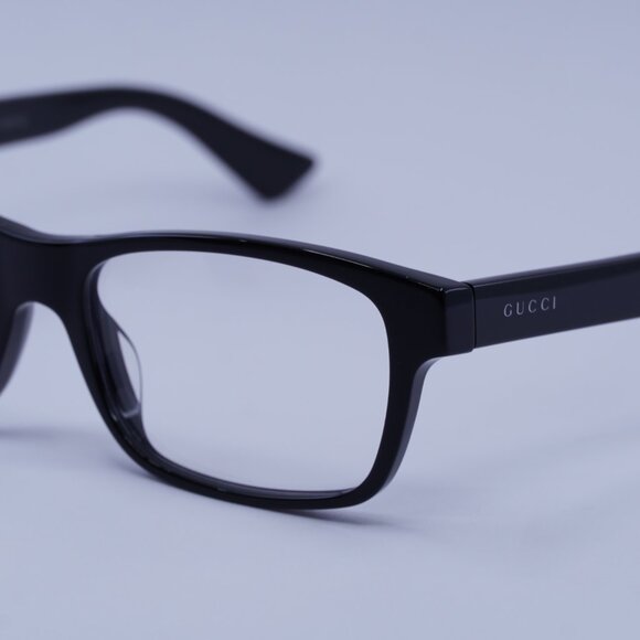 Gucci GG0006OA 001 Eyeglasses Black 55mm Rectangle Frame - Picture 3 of 10